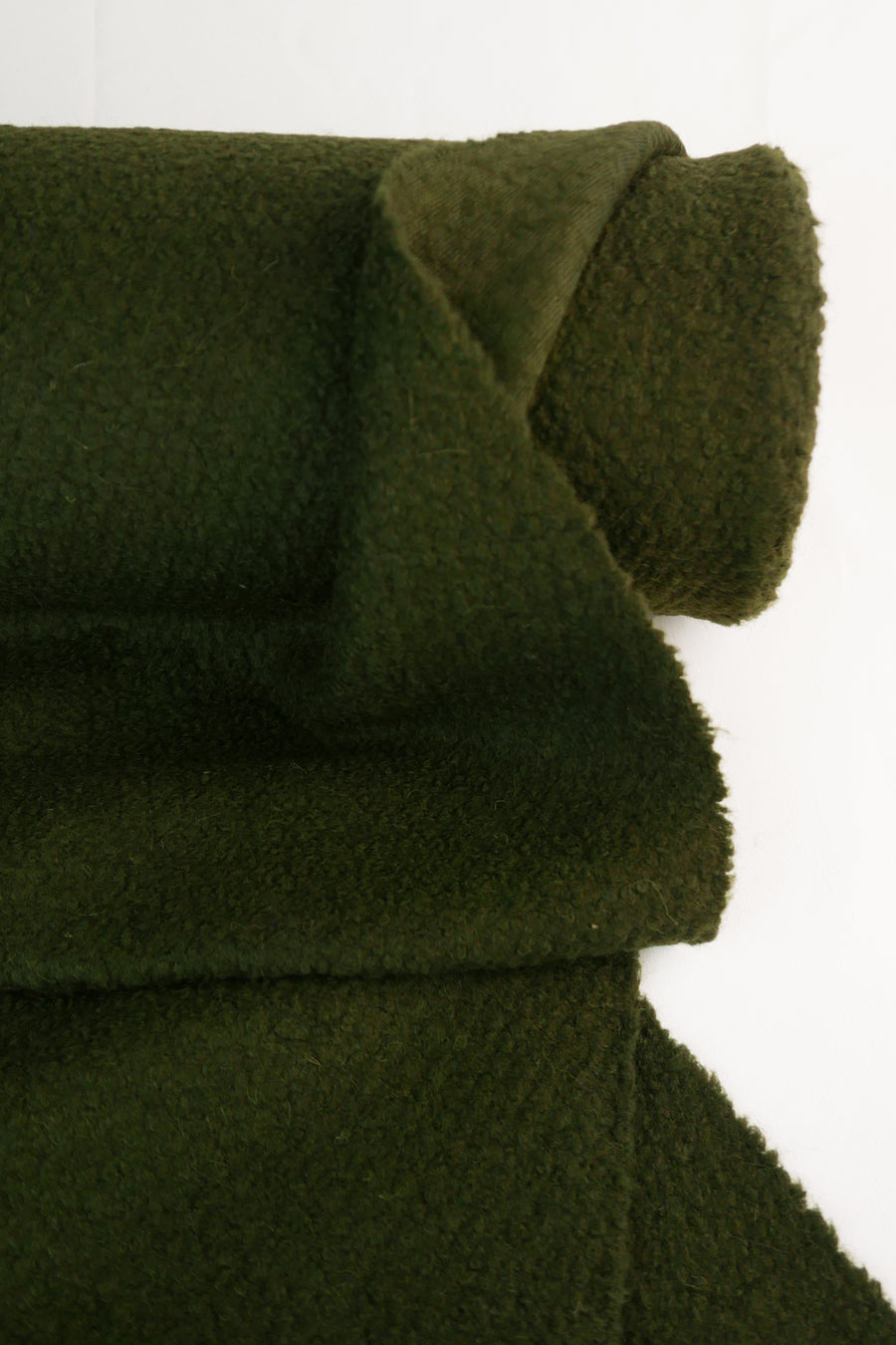 Sherpa  - Boiled Wool Coating | Olive (LAST CUT - 2.6M)