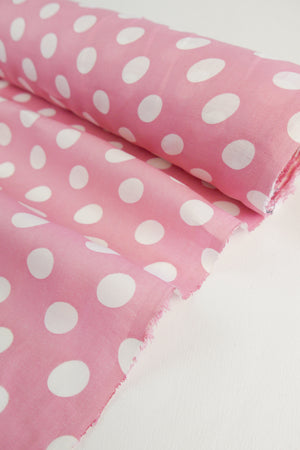 Bowie - Printed Linen | Bubblegum Pink