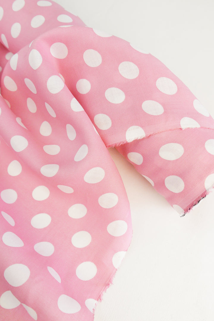 Bowie - Printed Linen | Bubblegum Pink (LAST CUT - 1.4M)
