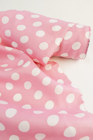 Bowie - Printed Linen | Bubblegum Pink