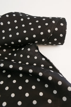 Spencer - Printed Linen | Black (LAST CUT - 1M)