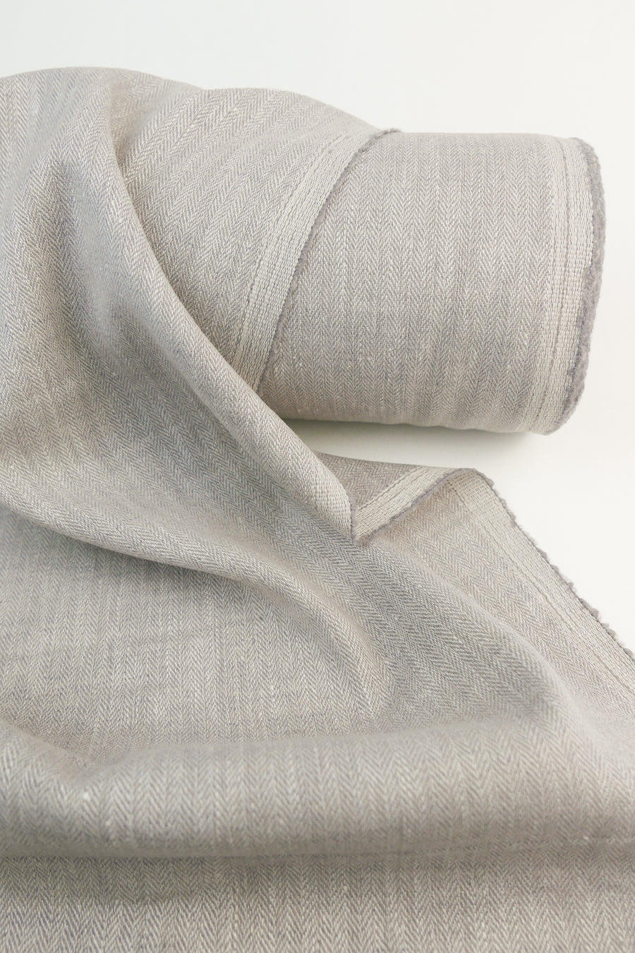 Zachary - Wool Linen Chevron | Walnut