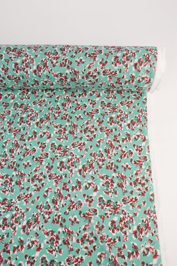 Carnation - Printed Viscose | Peppermint