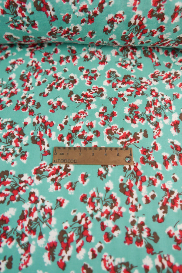 Carnation - Printed Viscose | Peppermint