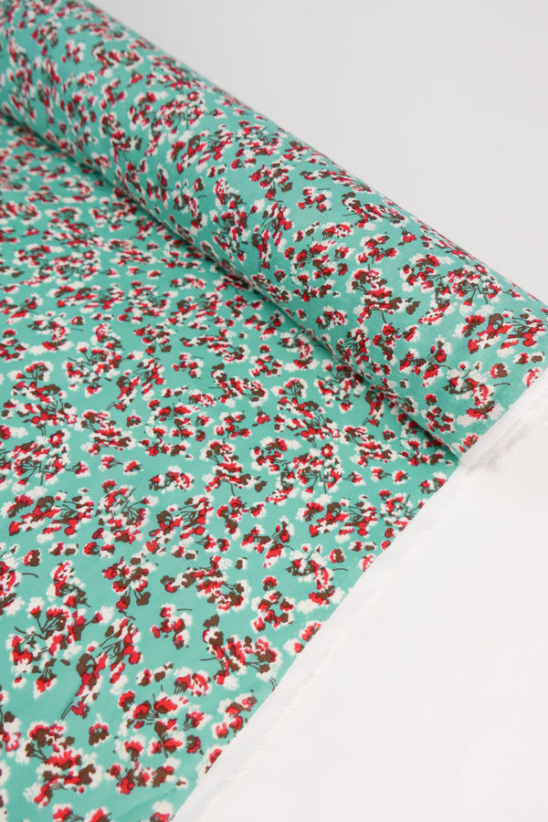 Carnation - Printed Viscose | Peppermint