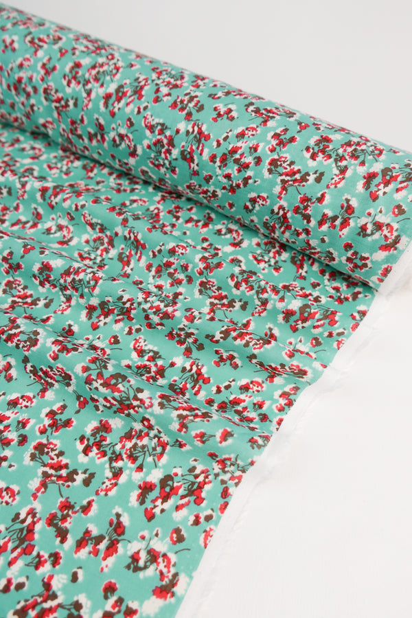 Carnation - Printed Viscose | Peppermint