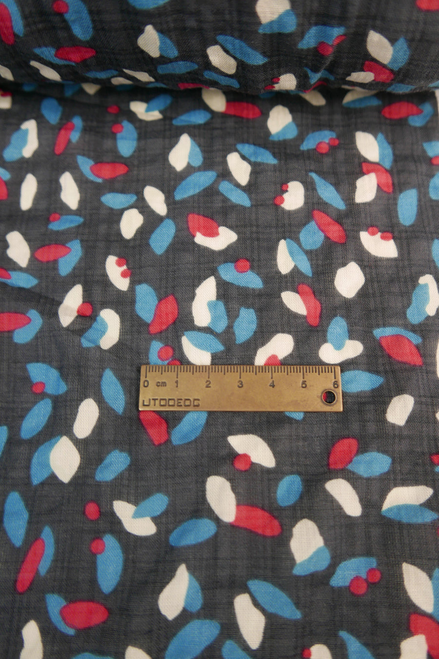 Abby - Printed Linen Cotton | Blueberry