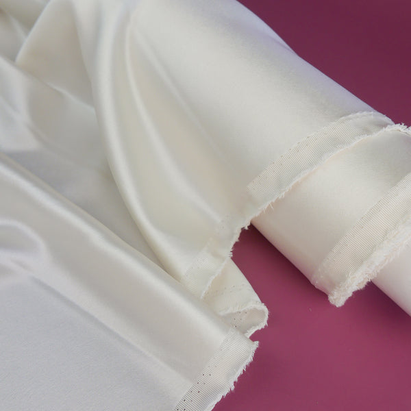 Satin Back Crepe | Snow #2 (LAST CUT - 2.1M)
