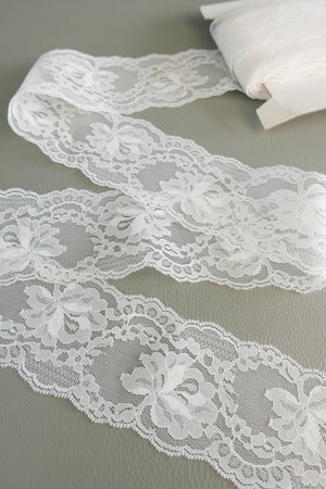 #75 Archival Dutch Chantilly Lace - 7.5cm | Off-White