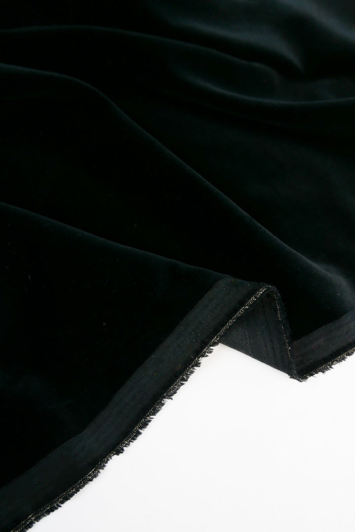 Japanese Cotton Velvet | Pitch Black