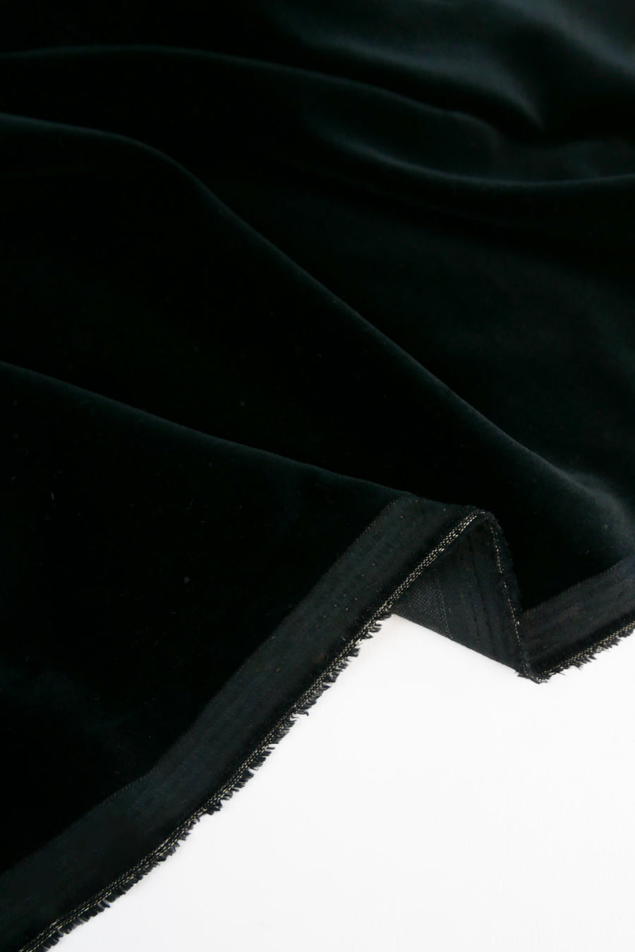 Japanese Cotton Velvet | Pitch Black