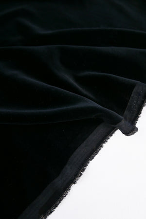 Japanese Cotton Velvet | Pitch Black