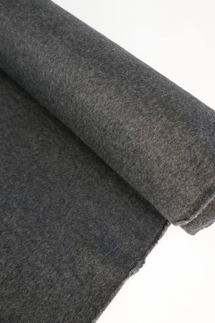Boiled Wool Cashmere Coating | Charcoal