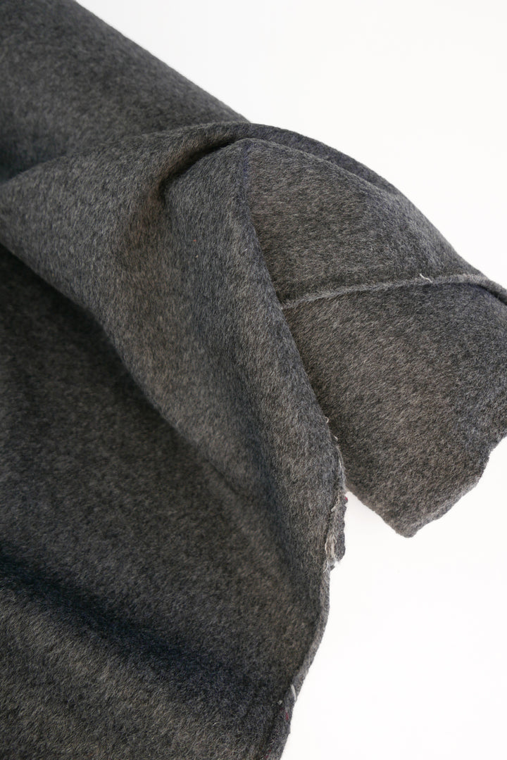 Boiled Wool Cashmere Coating | Charcoal