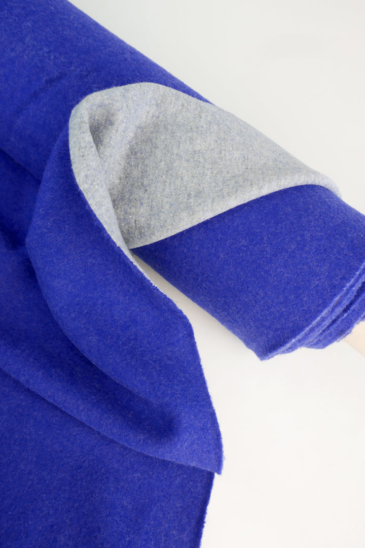 Giulia - Double Faced Boiled Wool | Cobalt