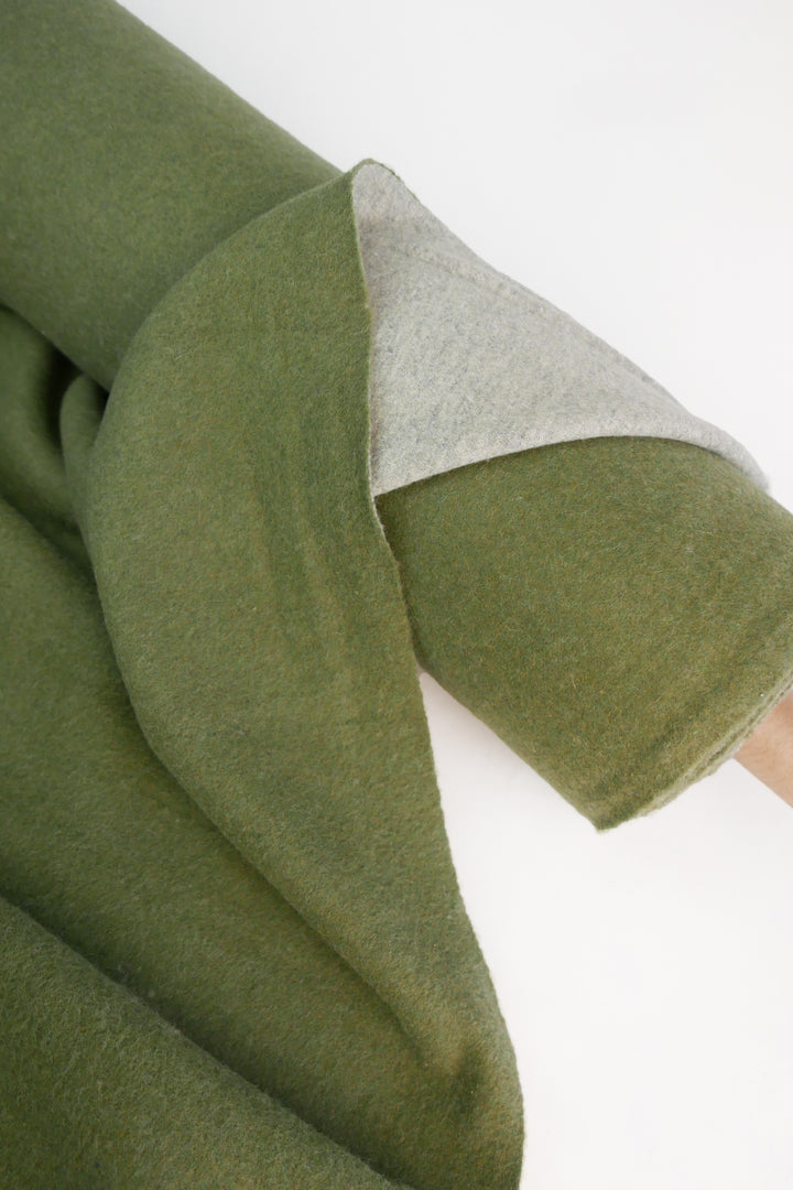 Giulia - Double Faced Boiled Wool | Jade