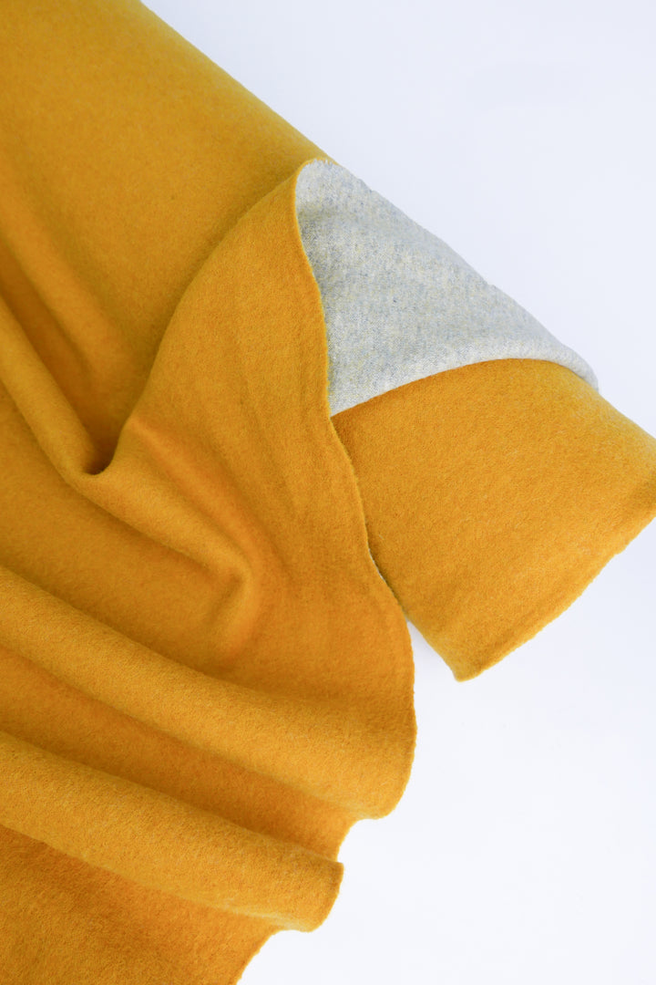Giulia - Double Faced Boiled Wool | Ochre