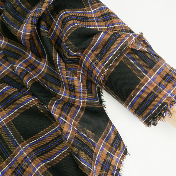 Franklin - Tartan Wool Flannel | Dark Oak (LAST CUT - 1.6M)