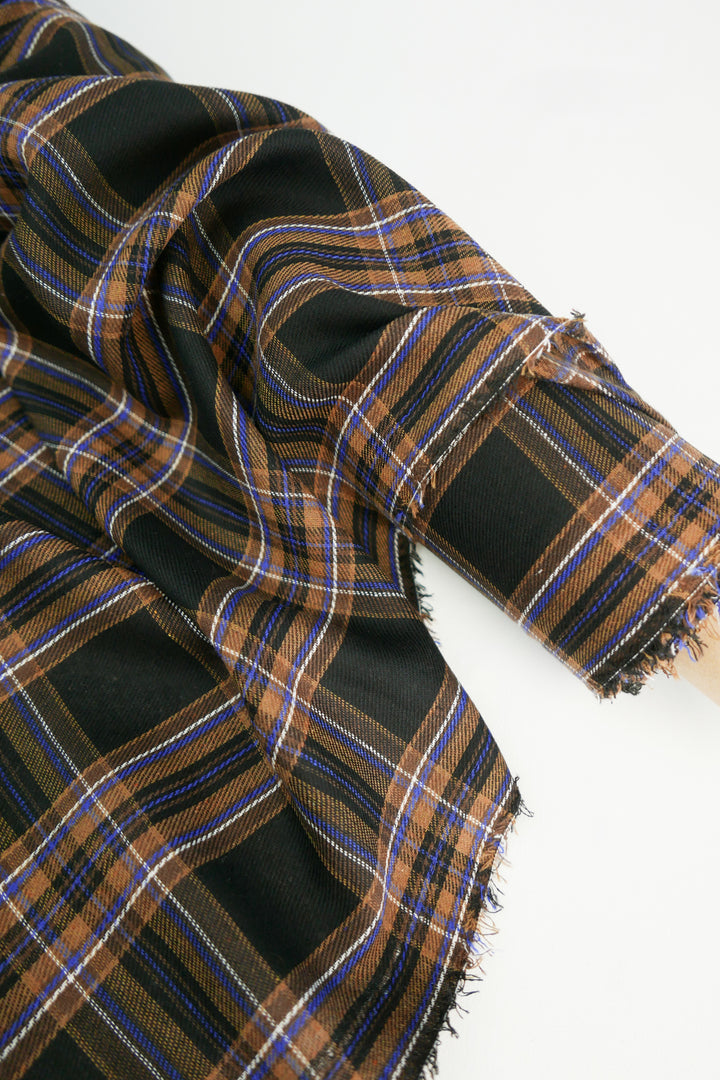 Franklin - Tartan Wool Flannel | Dark Oak