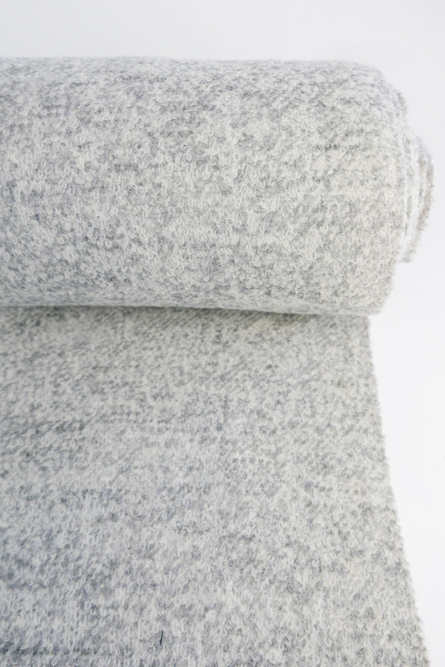 Poodle Knit - Boiled Wool Coating | Cloud