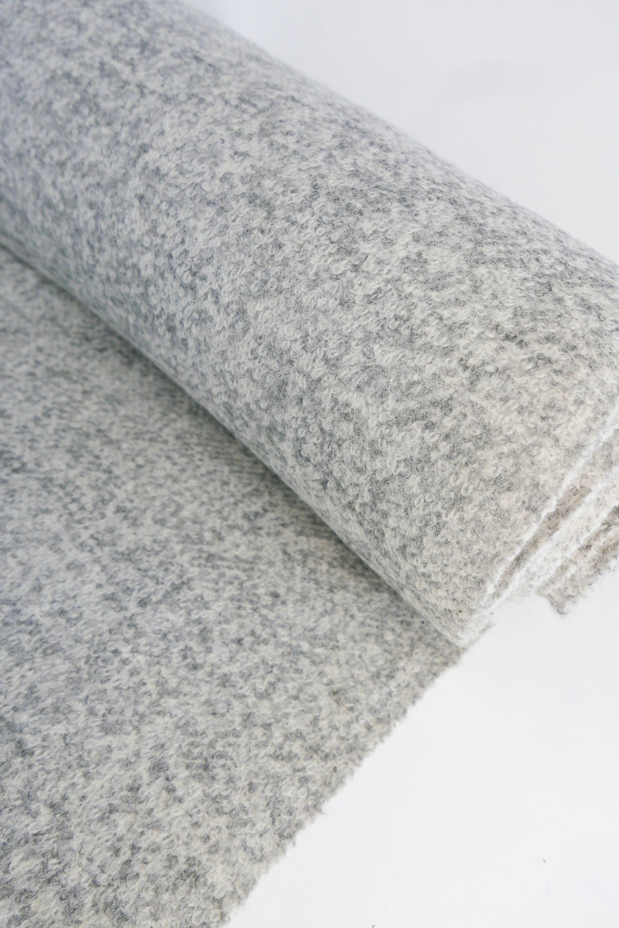 Poodle Knit - Boiled Wool Coating | Cloud