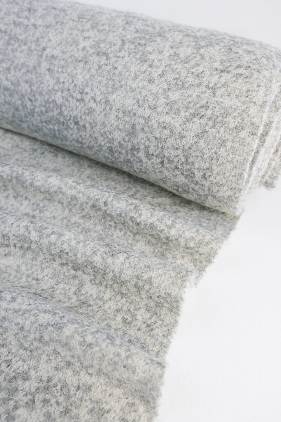 Poodle Knit - Boiled Wool Coating | Cloud