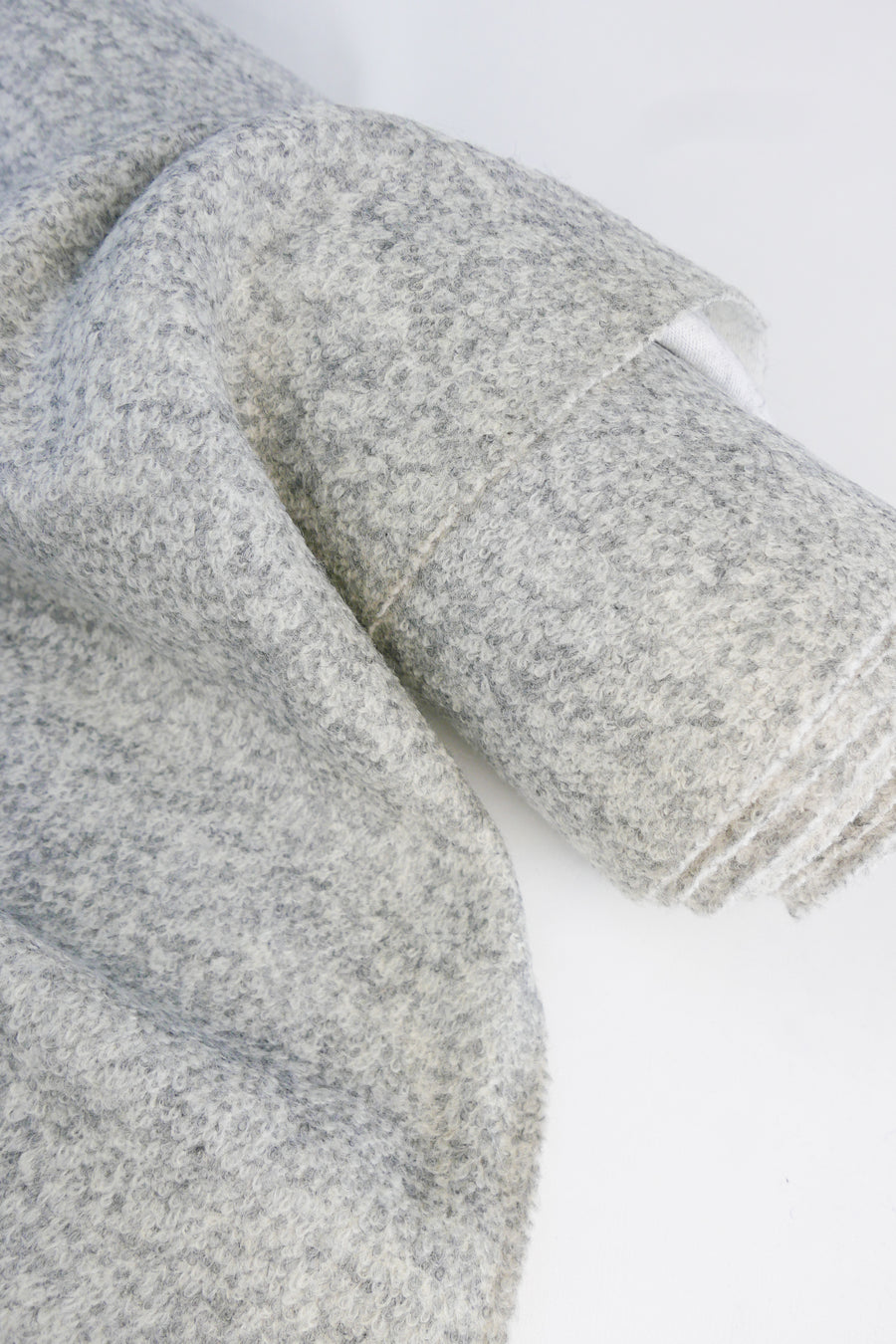 Poodle Knit - Boiled Wool Coating | Cloud