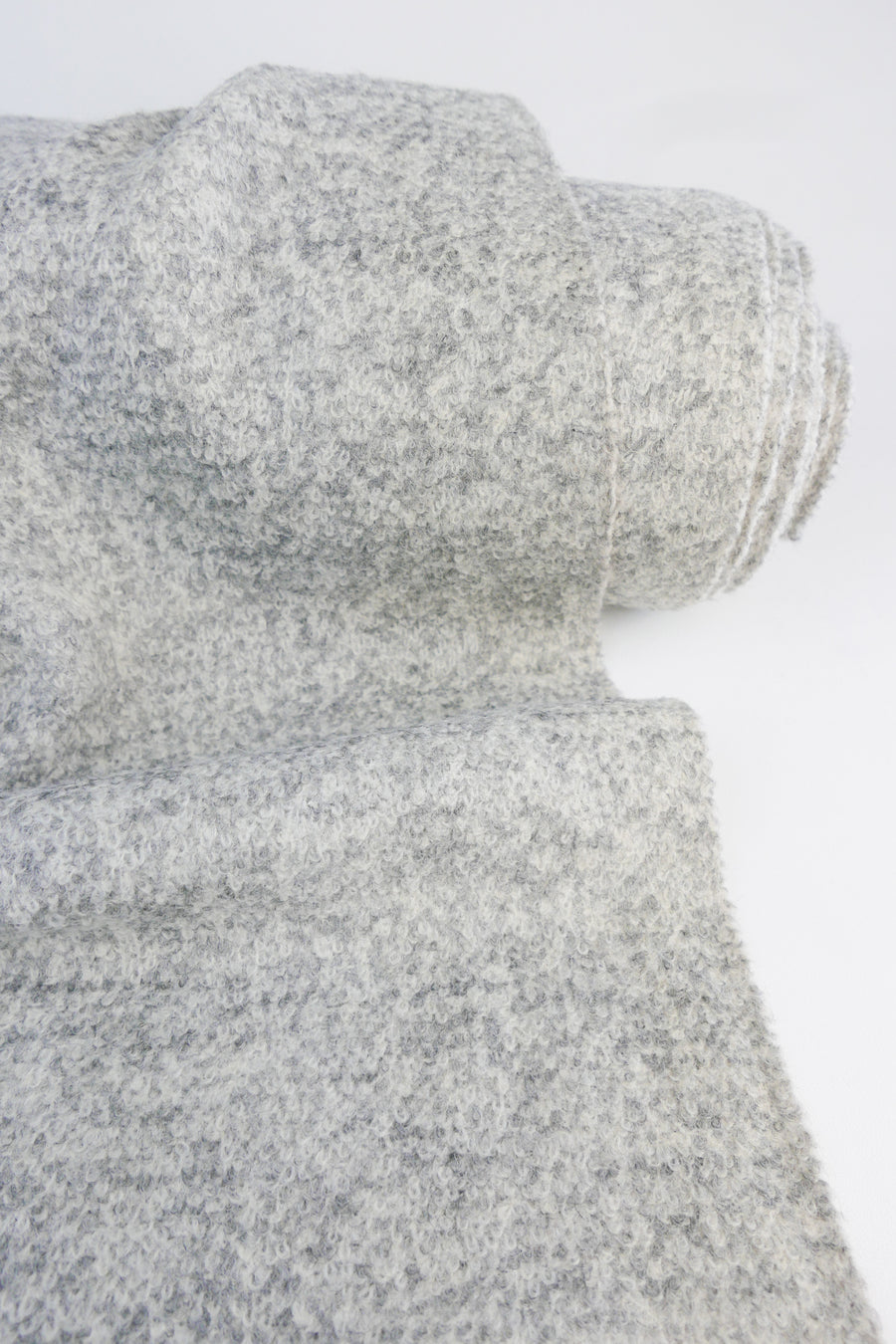 Poodle Knit - Boiled Wool Coating | Cloud