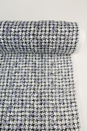 Yuzu - Japanese Cut Jaquard Devoré | Indigo #4