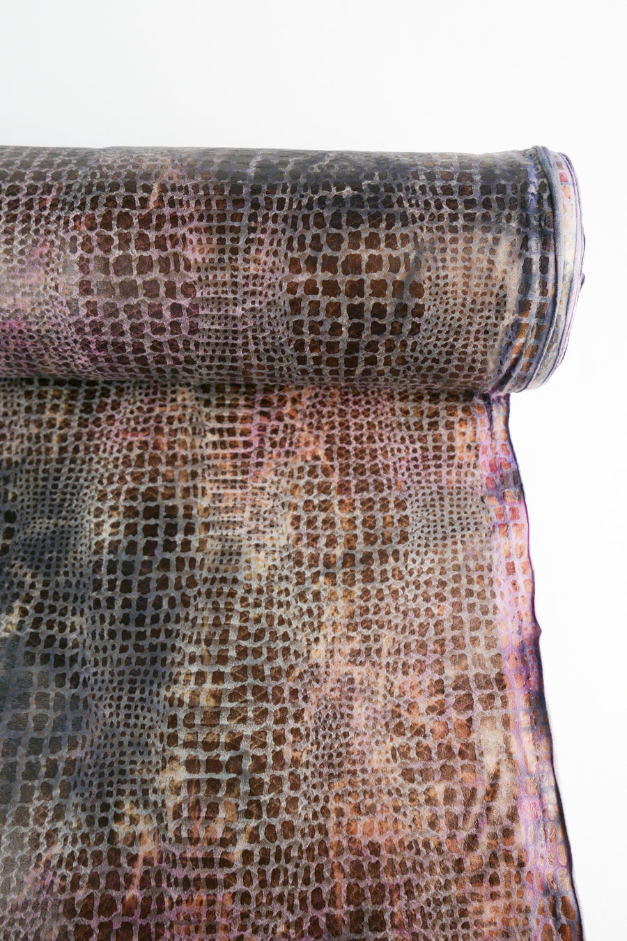 Aguilera - Crocodile Faux Suede | Violet