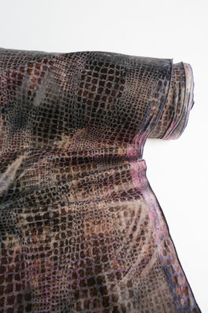 Aguilera - Crocodile Faux Suede | Violet