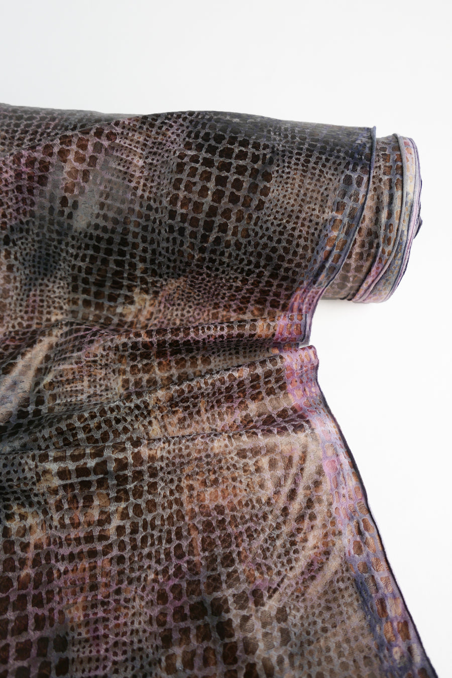 Aguilera - Crocodile Faux Suede | Violet