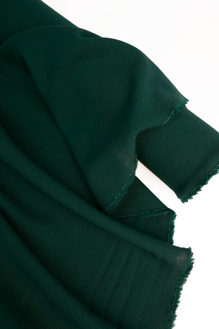 Japanese Pure Wool Suiting | Bottle Green