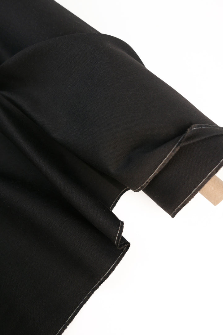 Japanese Non-Stretch Denim | Solid Black