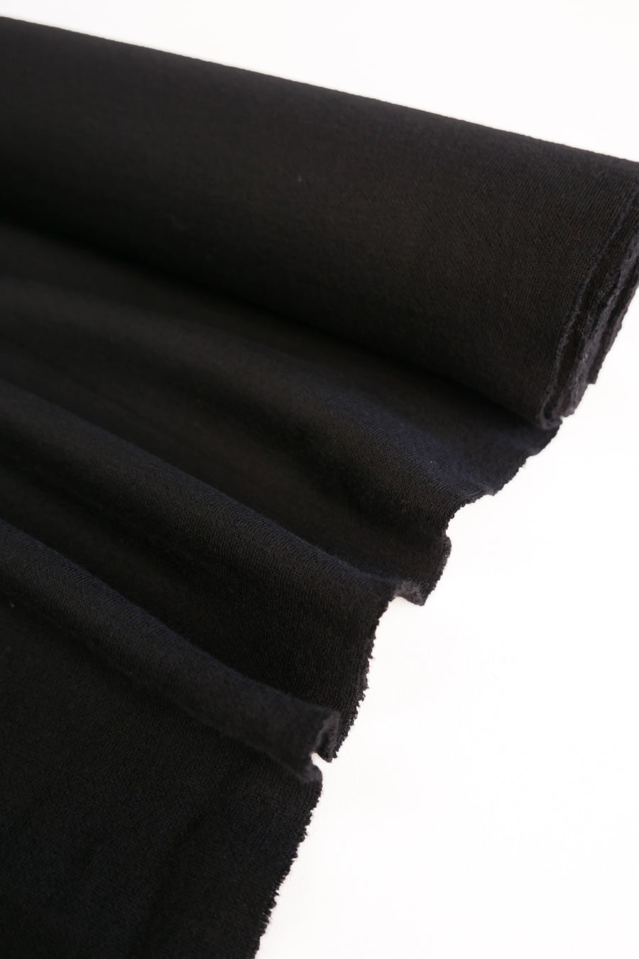Merino Double-Knit Sweatshirting | Raven