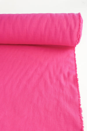 Italian Laundered Linen | Hot Pink