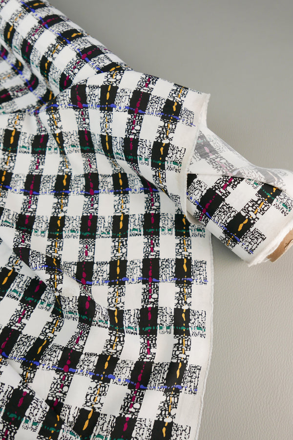 Coda - Japanese Printed Viscose | 80s Check