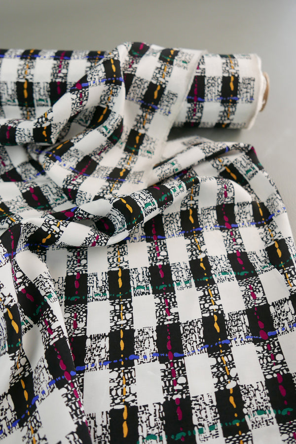Coda - Japanese Printed Viscose | 80s Check