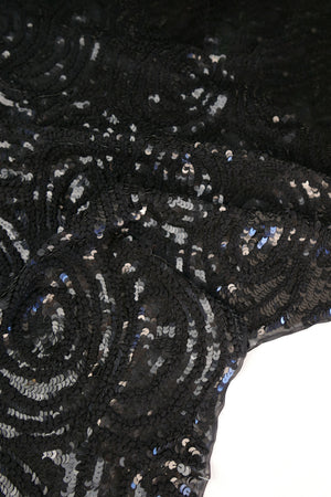 Embroidered Silk Sequin | Onyx