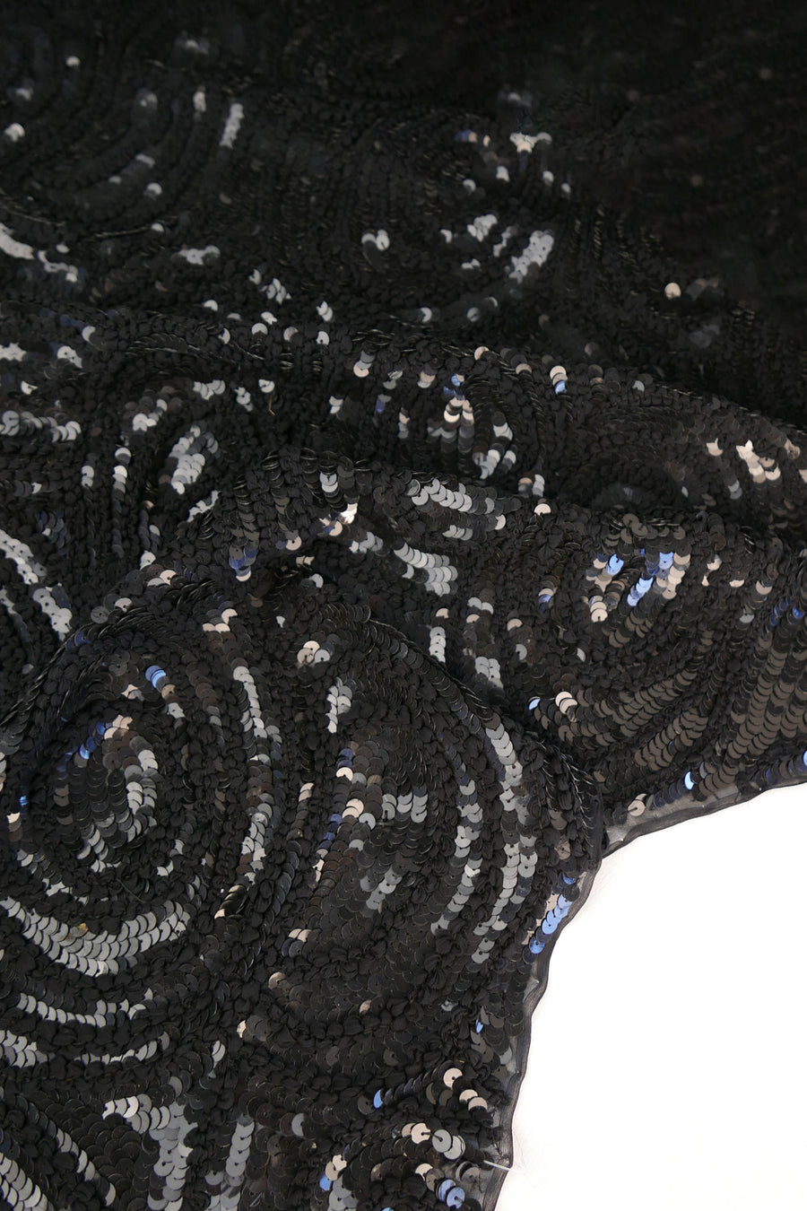 Embroidered Silk Sequin | Onyx