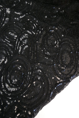 Embroidered Silk Sequin | Onyx