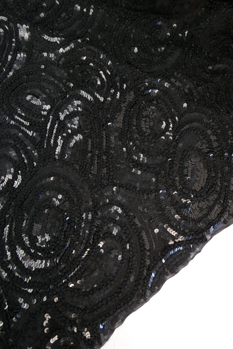 Embroidered Silk Sequin | Onyx