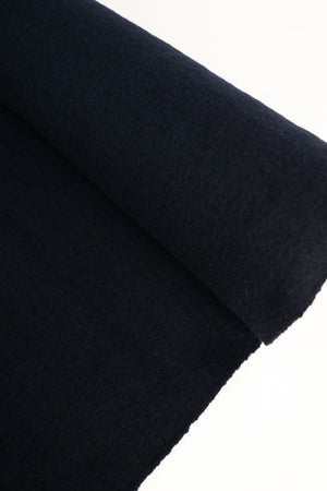 Antonio - Double Crepe Boiled Wool | Deep Navy
