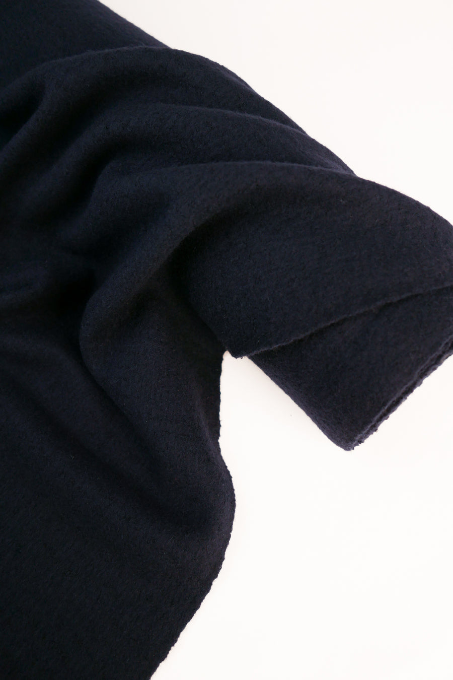 Antonio - Double Crepe Boiled Wool | Deep Navy