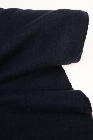Antonio - Double Crepe Boiled Wool | Deep Navy