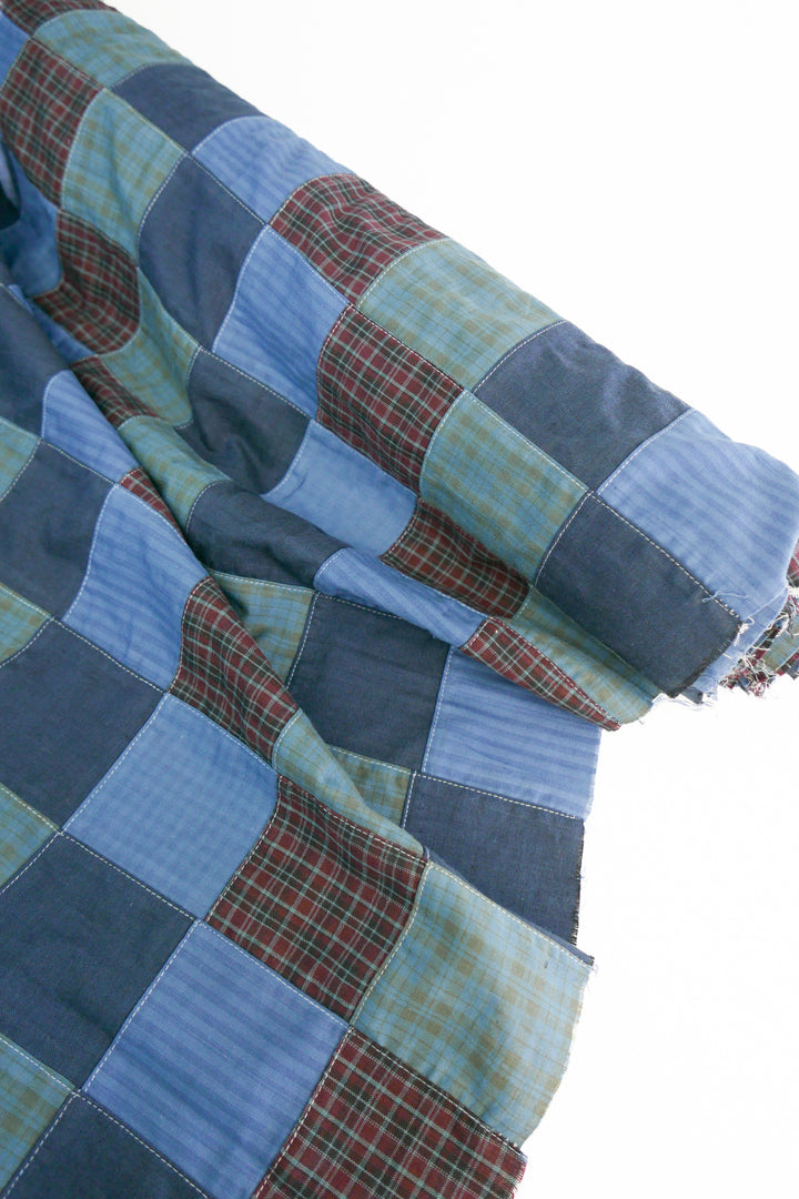 O'Malley - Japanese Patchwork Shirting | Berry Blue #1 (LAST CUT 2.1M)