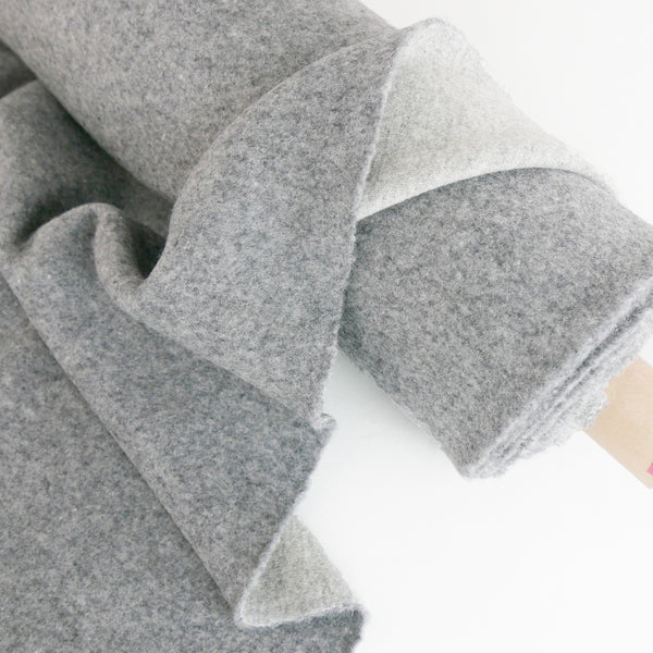 Giulia - Double Faced Boiled Wool | Smoke (LAST CUT - 2M)