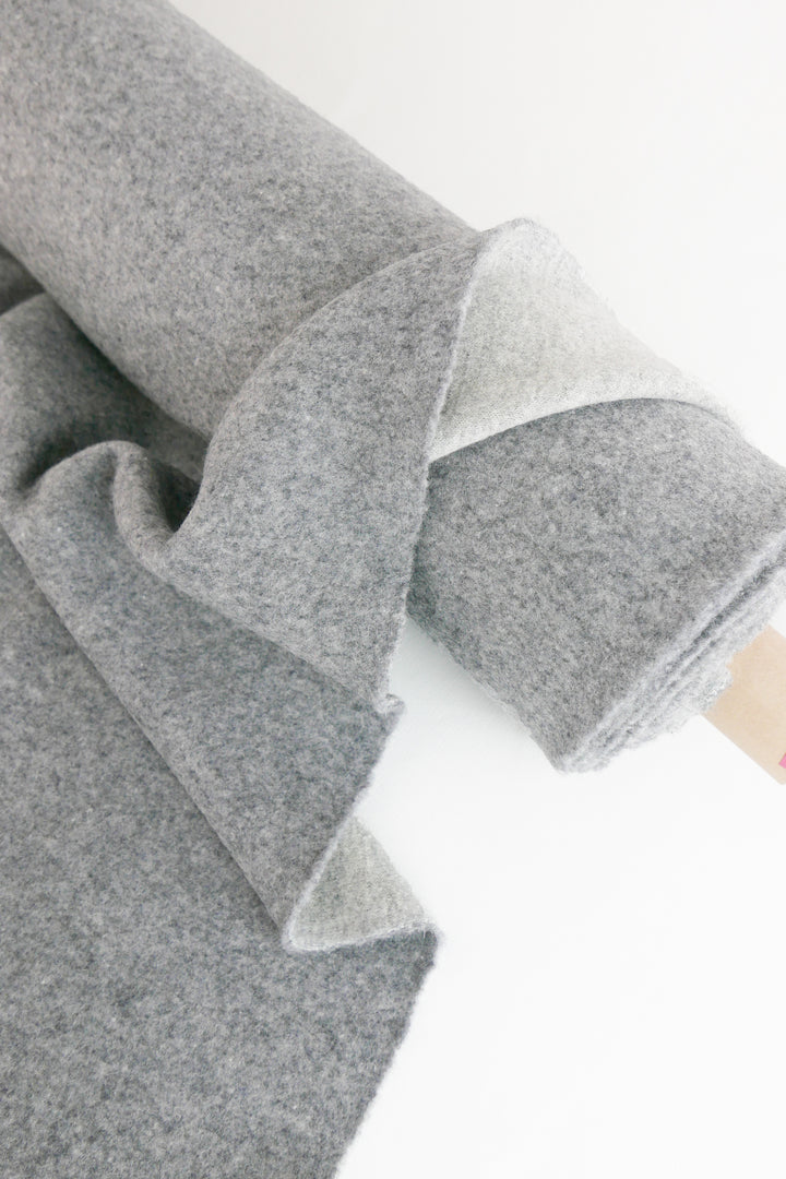 Giulia - Double Faced Boiled Wool | Smoke