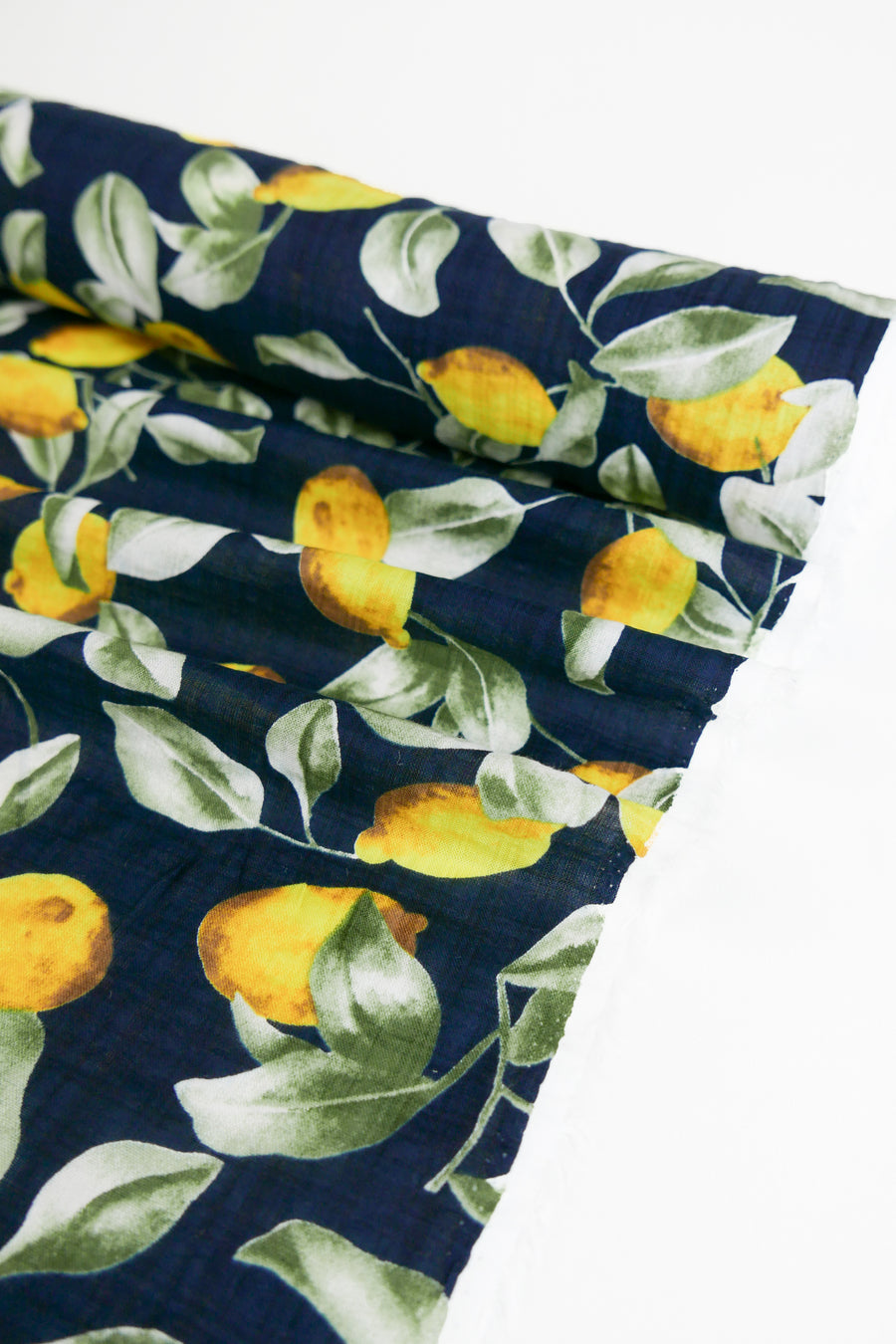 St Clements - Linen Cotton Seersucker | Midnight Blue