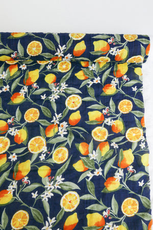 Limonata - Linen Cotton Seersucker | Navy
